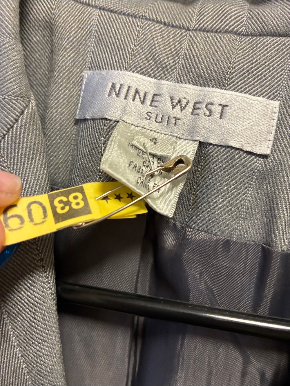 Nine West Gray Pinstripe Blazer and Skirt Suit - Picture 11 of 13